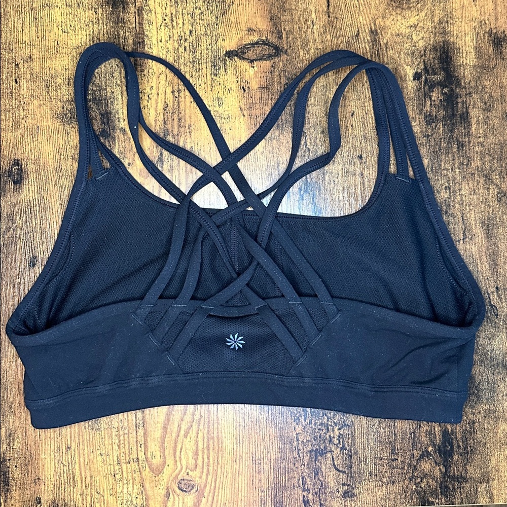 Athleta Fully Focused Sports Bra Black - Picture 2 of 9